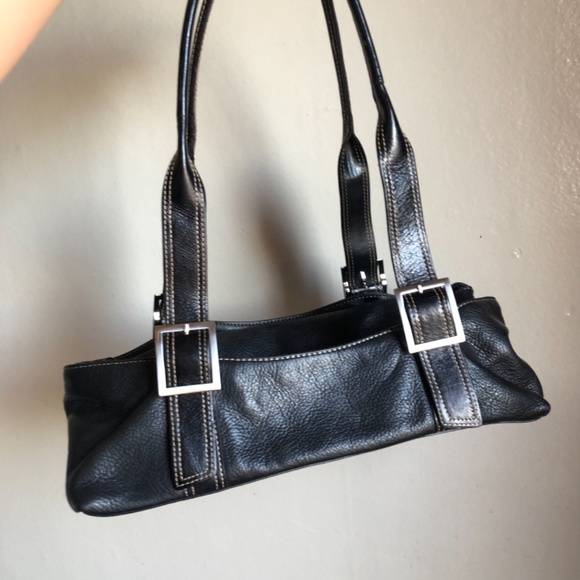 Kenneth Cole baguette handbag 90s leather shoulder bag - Picture 2 of 7